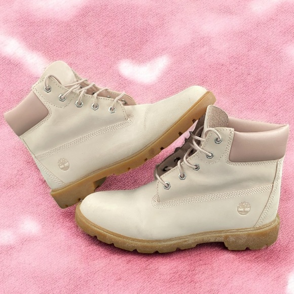Timberland Classic 6-inch Waterproof Boot Light Pink Nubuck Women Size 8.5 - Picture 2 of 10